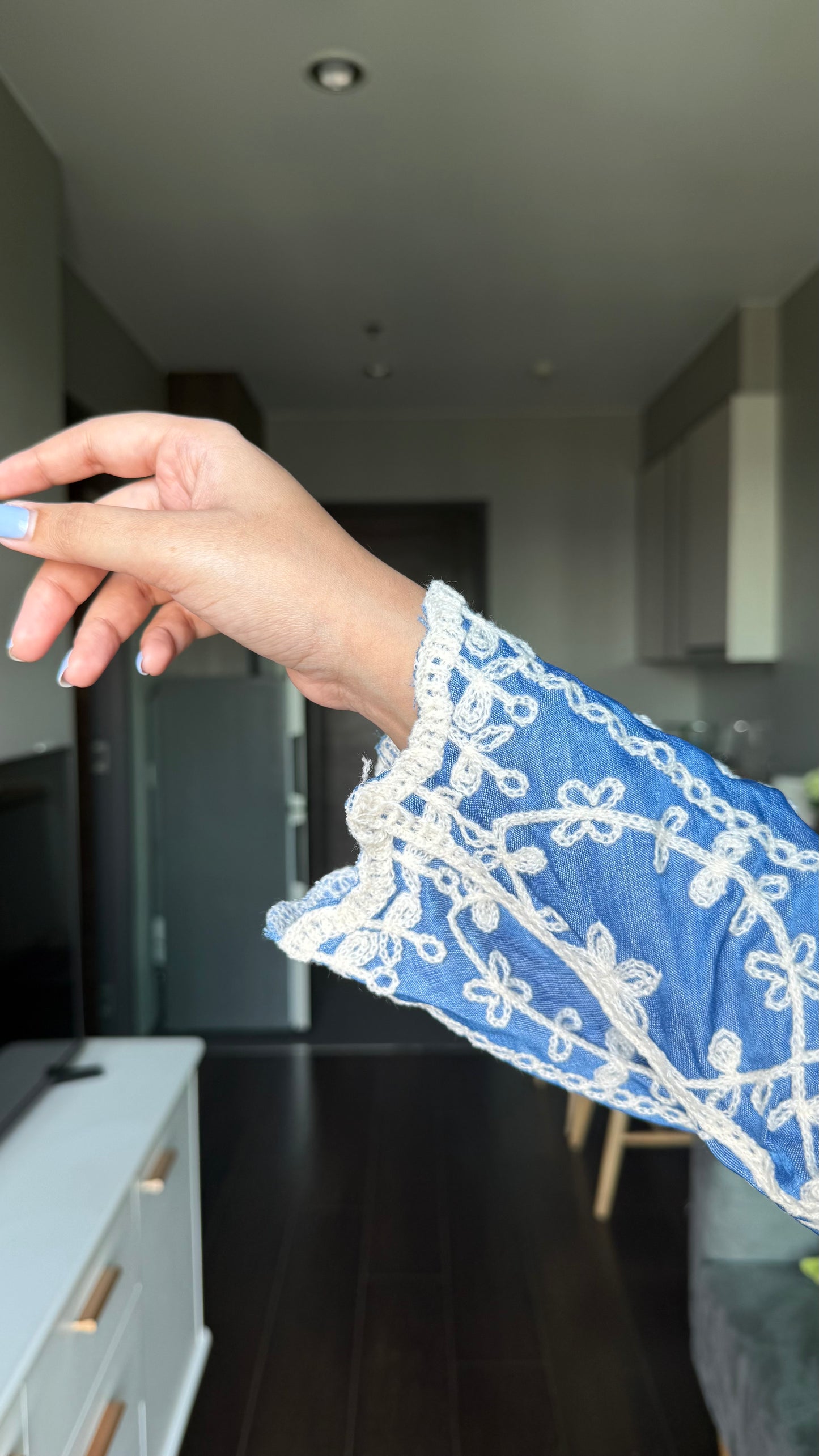 Crochet Floral Shirt